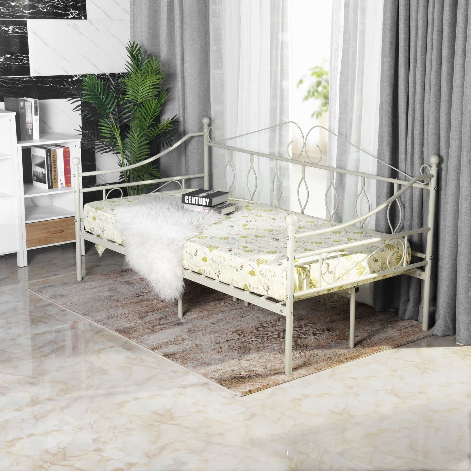 Veryke Daybeds, Metal Daybed Frame, Multifunctional Platform Bed Frame