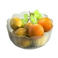 thumbnail image 3 of Multifunctional Large Capacity Fruit Basin Transparent Plastic Fruit Bowl Stackable Salad Bowl Living Room Storage Fruit Tray, 3 of 9