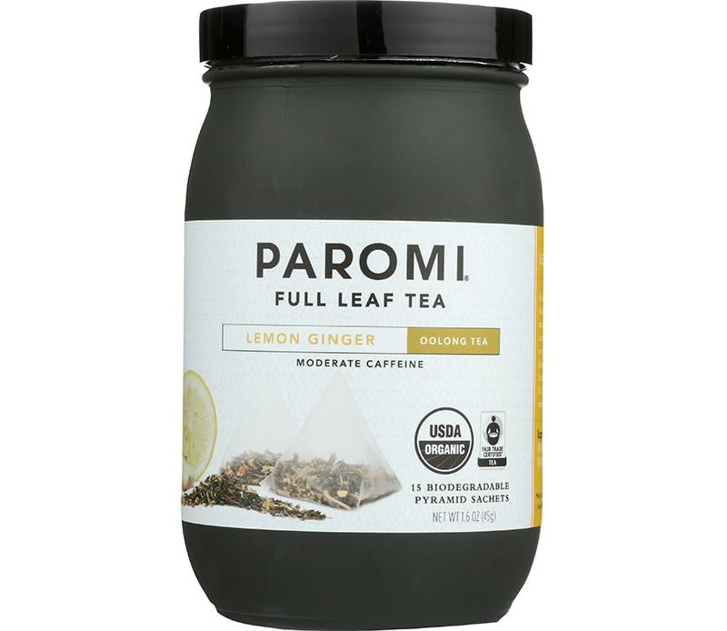 Paromi Tea, Lemon Ginger, Organic and Fair Trade Oolong Tea, Full-Leaf ...