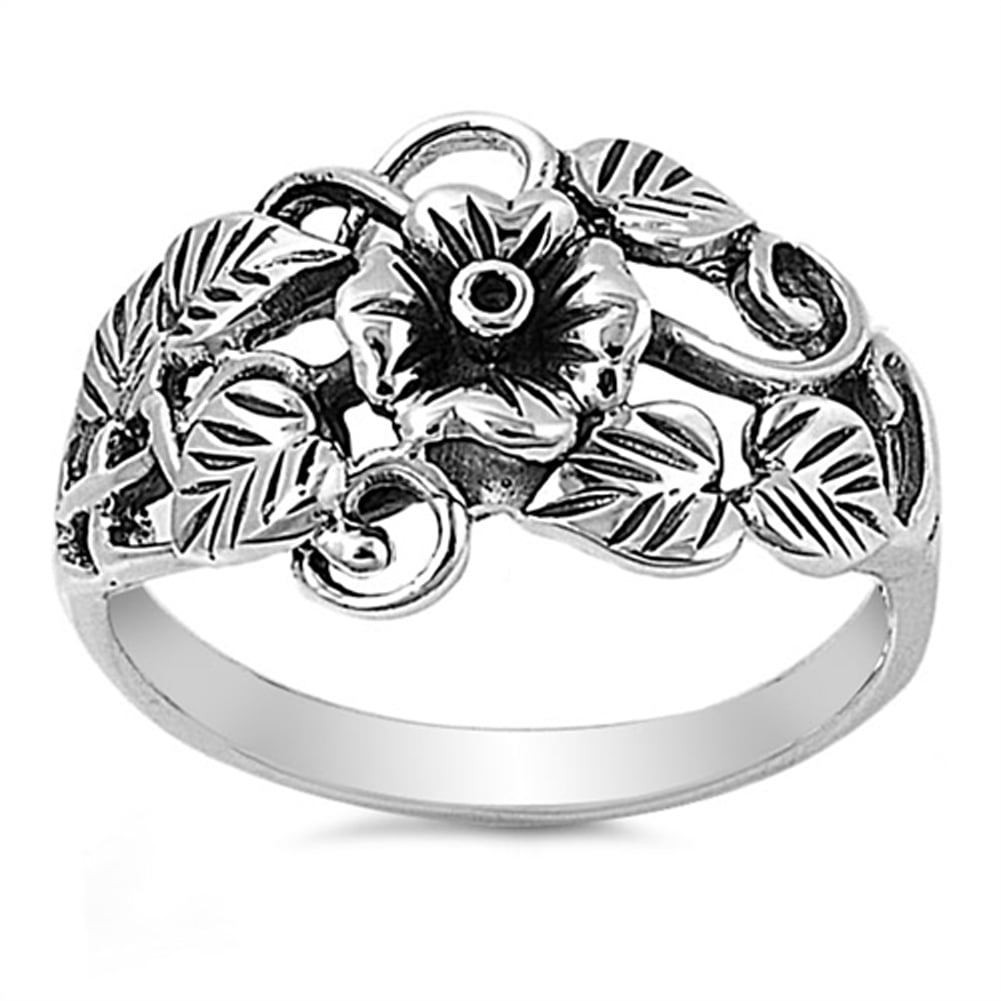 Antiqued Elephant Head Animal Ring New .925 Sterling Silver Band Sizes 5-10