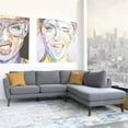 thumbnail image 2 of Beatrice Gray Microfiber Modern Living Room Right Facing Corner Sectional Sofa, 2 of 5