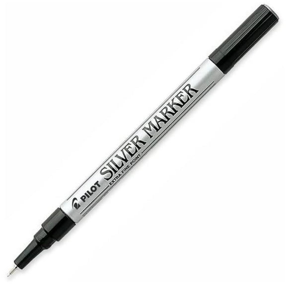 Pilot Silver Metallic Permanent Paint Marker, Extra Fine Point, 6/pk (41801)