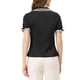 thumbnail image 3 of INSPIRAR CHIC Blusa de Mujer con Cuello Peter Pan en Contraste y Botones de Manga Corta L Negra, 3 of 7