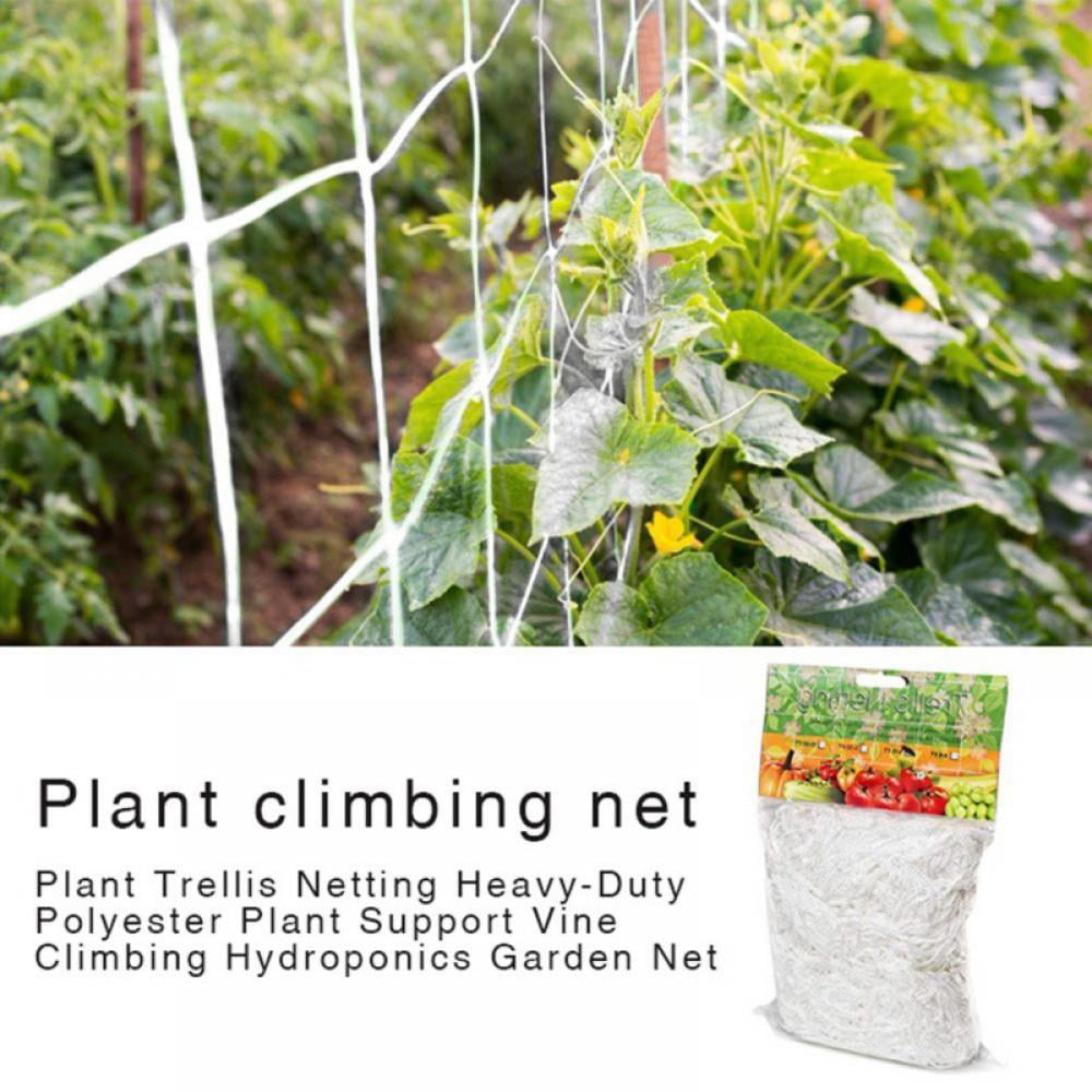 Details about   5x15FT Plant Trellis Netting Heavy Duty Polyester Square Mesh for Climbing Plant 