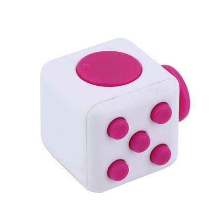 Fidget Dice Cube Orange And Black Anti-Anxiety and Depression Cube For Children and Adults Fidget Toy Relieves Stress Red&White