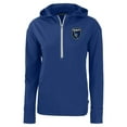 thumbnail image 2 of Women's-Cutter & Buck  Blue San Jose Earthquakes Daybreak Eco Recycled Half-Zip Hoodie, 2 of 3