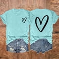 thumbnail image 3 of Tops Cortos para las Mujeres, Casual Impreso Delantero Corto Espalda Larga Manga Corta Raglan Cuello Redondo Blusa Hecha de Poliéster, Tops Largos para las Mujeres, 3 of 3