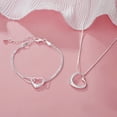 thumbnail image 4 of Wentin Reduced Necklaces & Pendants Copper Plated 925 Silver Jewelry Bracelet Necklace Set In The Shape Of A Heart For Women, 4 of 9