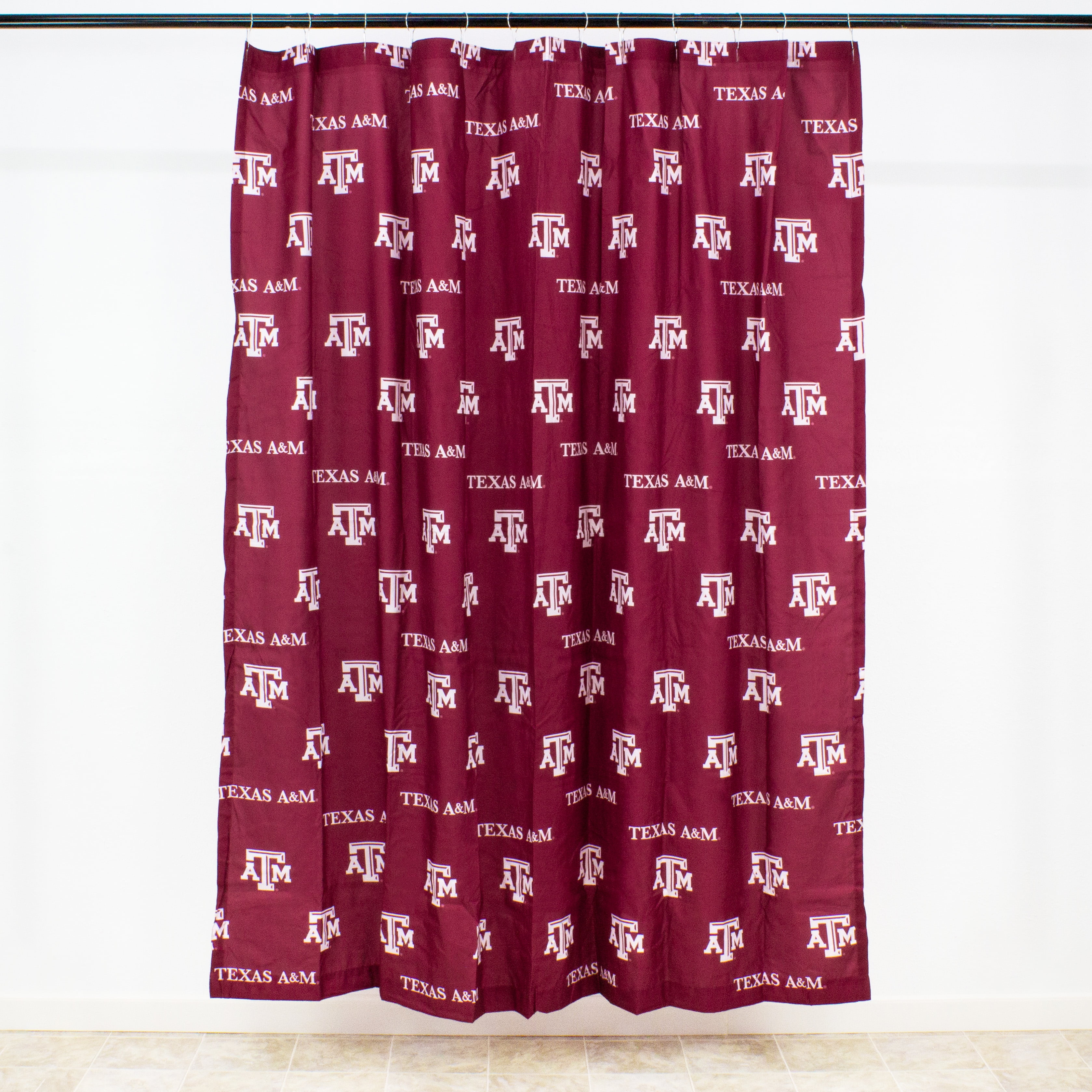 College Covers Texas A&M Aggies Printed Shower Curtain Cover - 70" x 72"