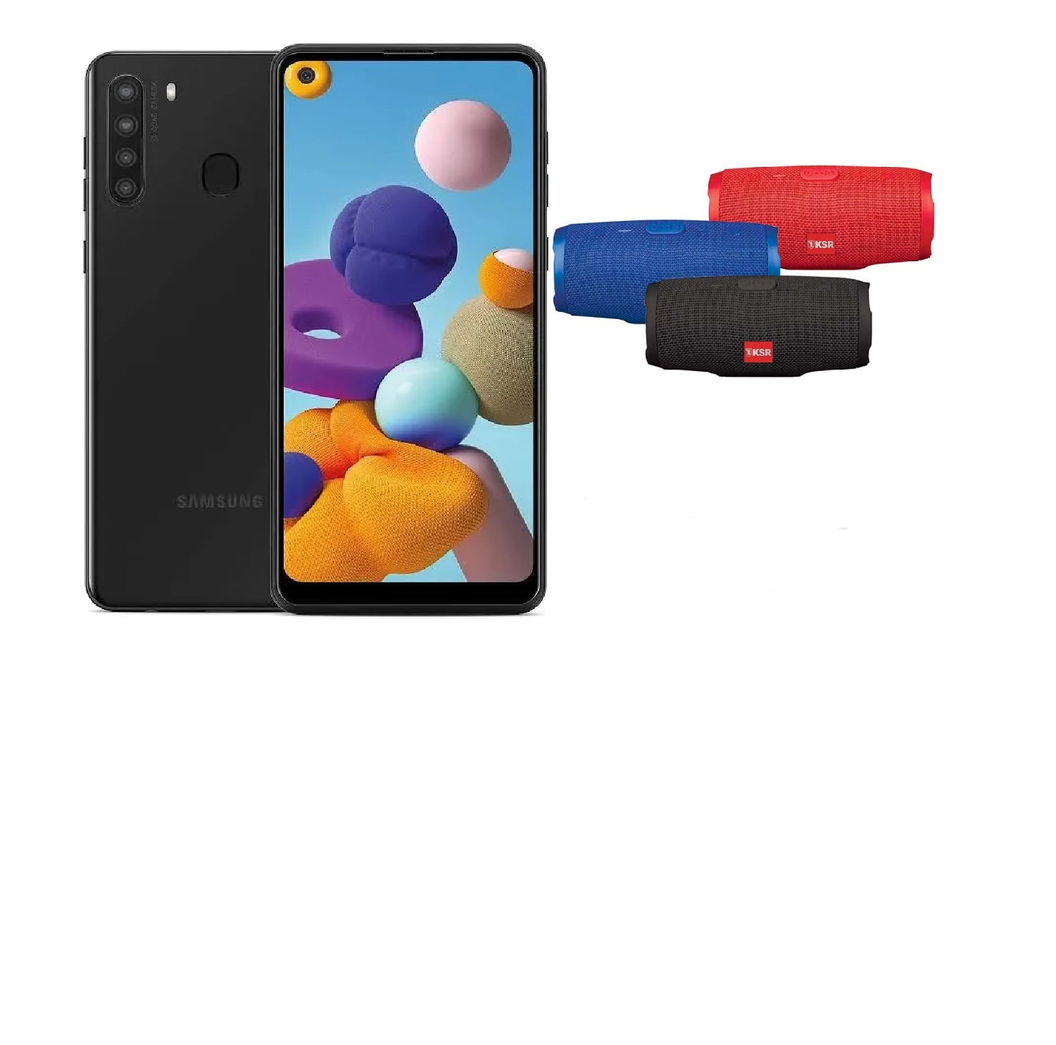 Samsung Galaxy A21 de 32 GB negro 3 GB RAM + Bocina Portatil CON