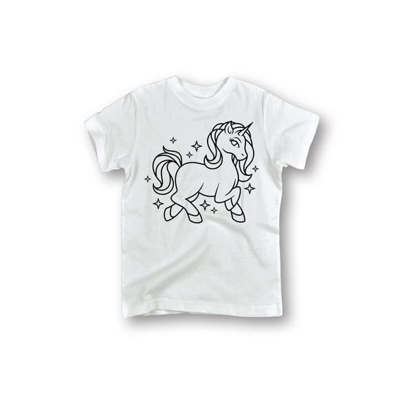 Instant Message - Unicorn Coloring Tee -TODDLER SHORT SLEEVE TEE-3T