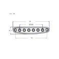 thumbnail image 4 of Placa de cuerda Piezas de guitarra eléctrica Puente de metal Cadena a través del cuerpo Férulas Placa de buje para reemplazo de guitarra Romacci  Placa de cuerda, 4 of 5