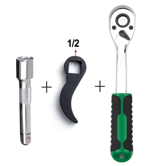 RANMEI 3Pcs Pry Bar Wrench Adaptor Head Crowbar Adapter Head Tool With Extension Bar