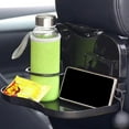 thumbnail image 2 of Foldable Car Seat Back Tray With Cup Holder Organizers For Snacks Drinks Meals Office Work Travel Commuting, 2 of 9