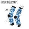thumbnail image 3 of Xecao Leaves And Flowers Print Crew Socks for Men and Women, Men's Soft Moisture-wicking Sock, 3 of 7