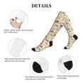 thumbnail image 5 of Lsque Cute Bee Gnome2 Pattern Sport Compression Socks for Men & Women 15-20 mmHg Knee High Nurse Pregnant Running Medical and Travel Athletic, 5 of 6