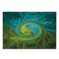 thumbnail image 3 of Spires Cutting Board, Eastern Spiral Psychedelic Design Sunny Side Motif, Decorative Tempered Glass Cutting and Serving Board, Small Size, Khaki Teal, by Ambesonne, 3 of 5