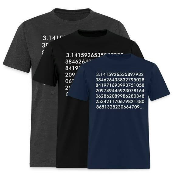EcoLoom 3.1415926 π Noun Short Sleeve Unisex T Shirt Teal Blue-S