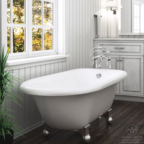 Pelham & White Luxury 60 inch Clawfoot Bathtub with Vintage Tub Design