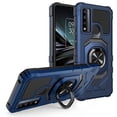 thumbnail image 2 of Spy Case for Moto Edge+ 2022 Case w/Tempered Glass Screen Protector Ring Stand Car Mount Kickstand Hybrid Hard Shockproof Phone Case - Blue, 2 of 7