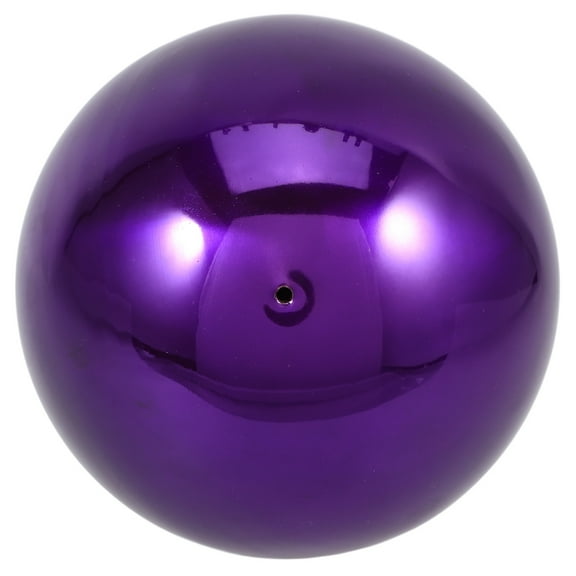 Beaupretty Floating Steel Ball Reflective Gazing Sphere Purple Stainless Steel 1Set