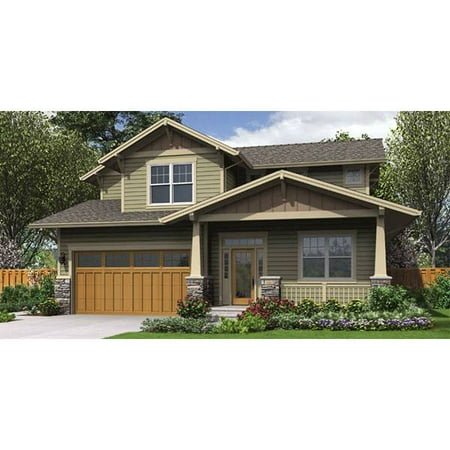 TheHouseDesigners 6399 Construction Ready Craftsman  House  