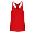 thumbnail image 4 of RYRJJ Men's Muscle Gym Workout Stringer Tank Tops Bodybuilding Fitness T-Shirts Y-Back Athletic Fitness Basic Tees(Red,XXL), 4 of 7