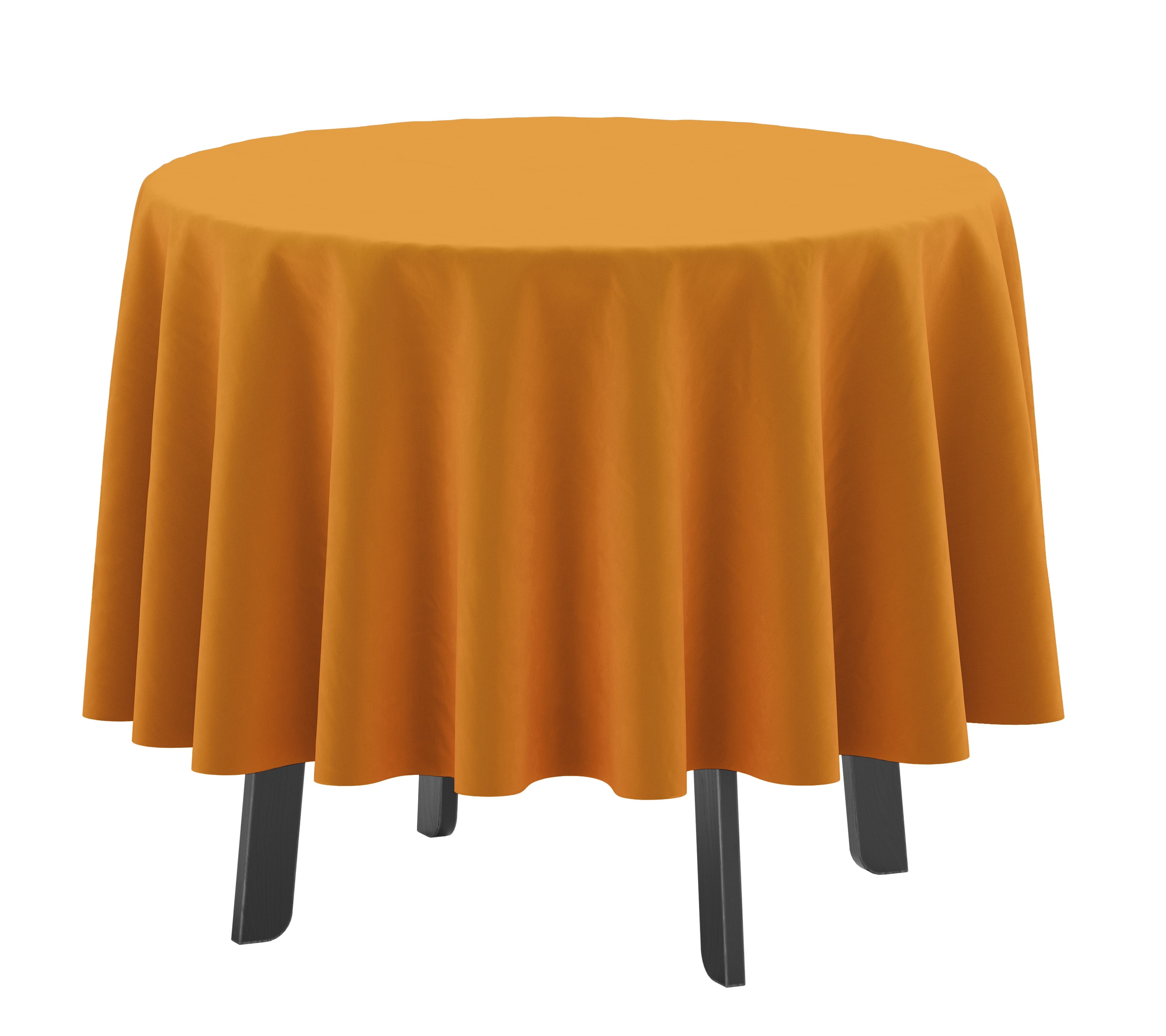 Vargottam Indoor/Outdoor Round Tablecloth 58 Inch Round Tablecloth Waterproof Patio Table Cloths, Spring/Summer Table Covers for Backyard Circular Table/BBQs/Picnic - Mustard Yellow