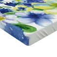 thumbnail image 2 of Ambesonne Yellow and Blue Fitted Sheet 2 Pcs Set, Spring Blooms, California King, Lime Green Royal Blue, 2 of 3