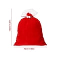 thumbnail image 3 of Red Velvet Santa Gift Sack 19.69 x 27.56 Inch with White Faux Fur Trim Drawstring Christmas Holiday Gift Bag, 3 of 5