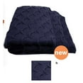 thumbnail image 2 of knit navy throw. unique rounded repeat pocket pattern; 50 x 60"., 2 of 6