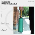 thumbnail image 2 of Opard 27oz Water Bottles with Times to Drink Reusable Motivational Water Bottle with Time Marker and Strap BPA Free Frosted Plastic for Gym, Sports,Travel,Green, 2 of 6