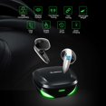 thumbnail image 4 of Esoulk Gaming Zero Latency Wireless in Ear Earbuds, Noise Cancelling Bluetooth Headphones with Charging Case for HMD Vibe - Black, 4 of 8