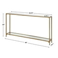 thumbnail image 6 of Maklaine Contemporary Metal Console Table with Mirror Top Self in Gold, 6 of 6