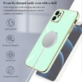 thumbnail image 4 of Compatible with iPhone 12 6.1” Case for Women Girls,Full Camera Lens Protection Raised Reinforced Corners TPU Love Heart Plating Bumper Case Cute Slim Shockproof Case Cover(Light Green), 4 of 14