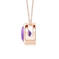 thumbnail image 2 of Angara Necklace - Natural Round 1.15 ct Amethyst Solitaire Pendant Necklace in 14K Rose Gold for Women (Size-7mm) | February Birthstone, Birthday, Anniversary, Christmas, Jewelry Gift for Women, 2 of 10