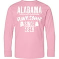 thumbnail image 3 of Inktastic Alabama Awesome Since 1819 Long Sleeve Youth T-Shirt, 3 of 5