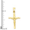 thumbnail image 4 of Golden Fire Solid 10k INRI Cross Pendant - Religious Jewelry Gifts for Women, 4 of 5