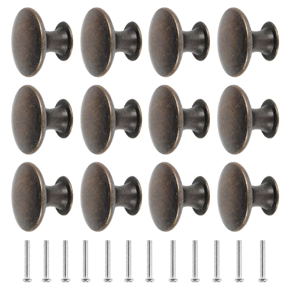 XIBUFE Cabinet Knobs Drawer Knobs,Cabinet Hardware Knobs,Matte Zinc Knobs Bronze with Screws for Kitchen Cabinets,Dresser Drawers
