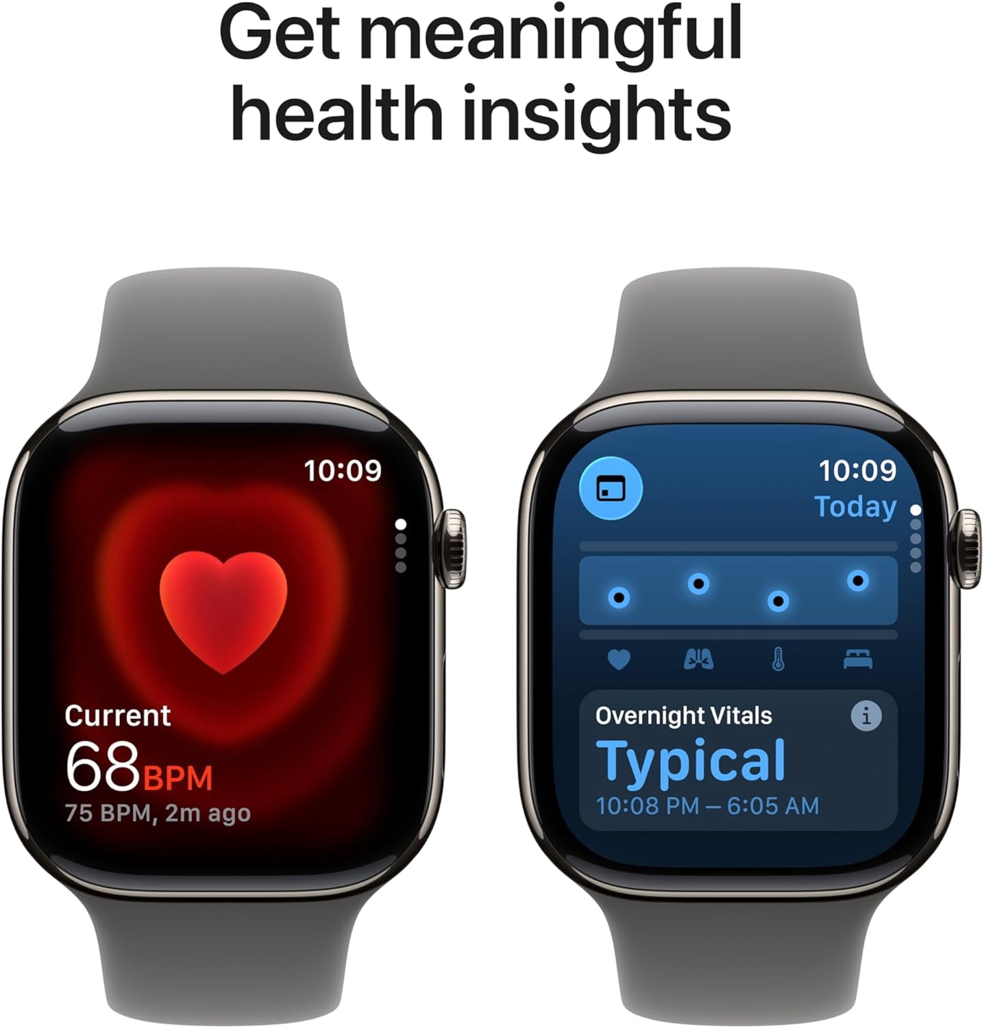 Apple Watch Series 11 [GPS + Cellular 42mm] Smartwatch with Natural Titanium Case with Stone Gray Sport Band - M/L