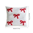 thumbnail image 3 of JGJJUGN Luxurious Velvet Sofa Cushion Cover with Bow, Decorative Pillow Case, Plush Throw Pillow Cover, Elegant Home Decor, Washable Cushions, 45cm/15.75in in Beige, Pink, Red, White, Gold, Blue, 3 of 6