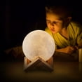 thumbnail image 6 of Kid Universe Moon toy outer space bedroom 3D Globe Touch Lamp remote 8 in., 6 of 8