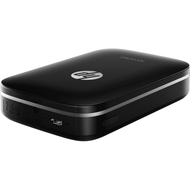 HP Sprocket Portable Photo Printer, Print Social Media Photos on 2x3 Sticky-Backed - Black (X7N08A) - Walmart.com