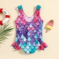 thumbnail image 5 of Baby Girl Swimsuit Ruffle Strap Swimsuit Quick Dry Mermaid Swimwear Beach Sport Bathing Suit for Toddler Kids Multicolour,2-3 Years, 5 of 5