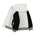 thumbnail image 5 of Lightweight Boys Jacket Boy Coat Child Boys Girls Autumn Spring Long Sleeved Color Block Baseball Hooded Coat Top Clothes, 5 of 6