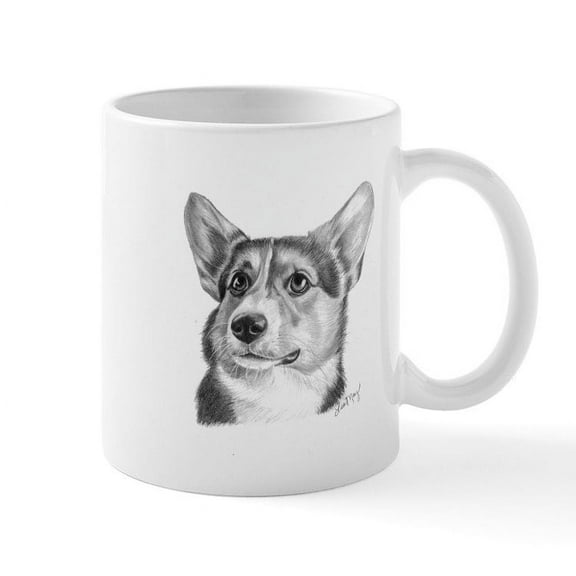 CafePress - Corgi Mug - 11 oz Ceramic Mug - Novelty Coffee Tea Cup