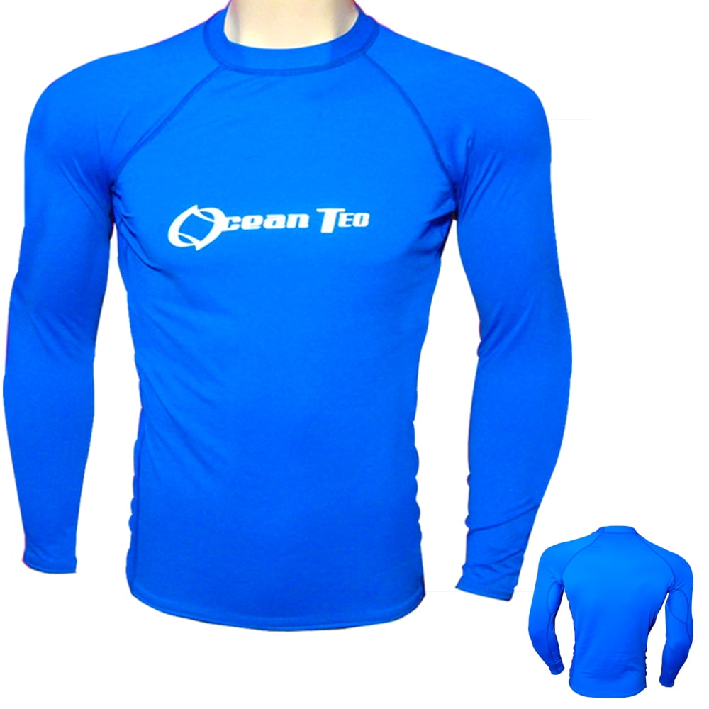 Ocean Tec - Mens Long Sleeve Rash Guard Surf Shirt Water Sport Swimwear ...