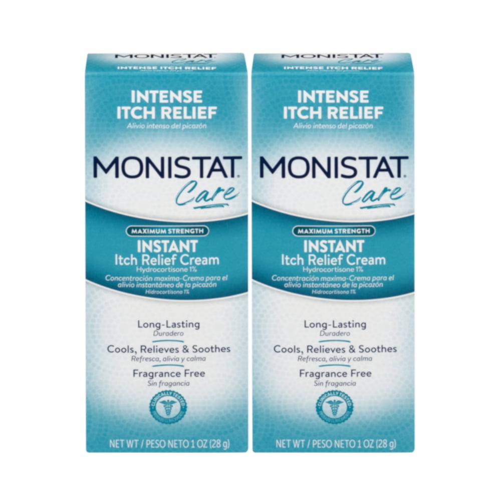 2 Pack Monistat Care Maximum Strength Instant Itch Relief Cream, 1