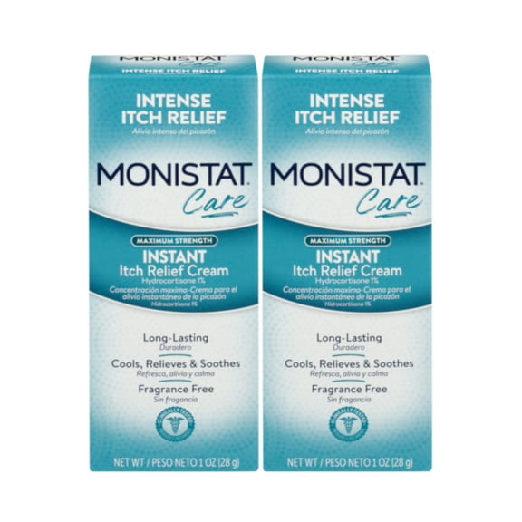Monistat Care Maximum Strength Instant Itch Relief Cream, 1 oz, 2 Pack