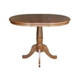 thumbnail image 4 of 36" Round Solid Wood Extension Dining Table with 4 Chairs in Distressed Oak by International Concepts, 4 of 4